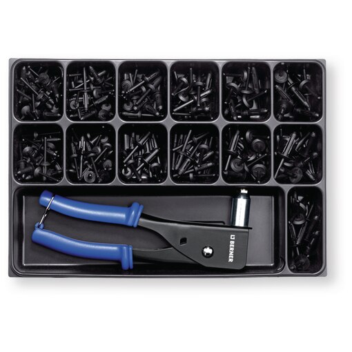 Assortiment BS 3200 rivets en plastique dans un coffret